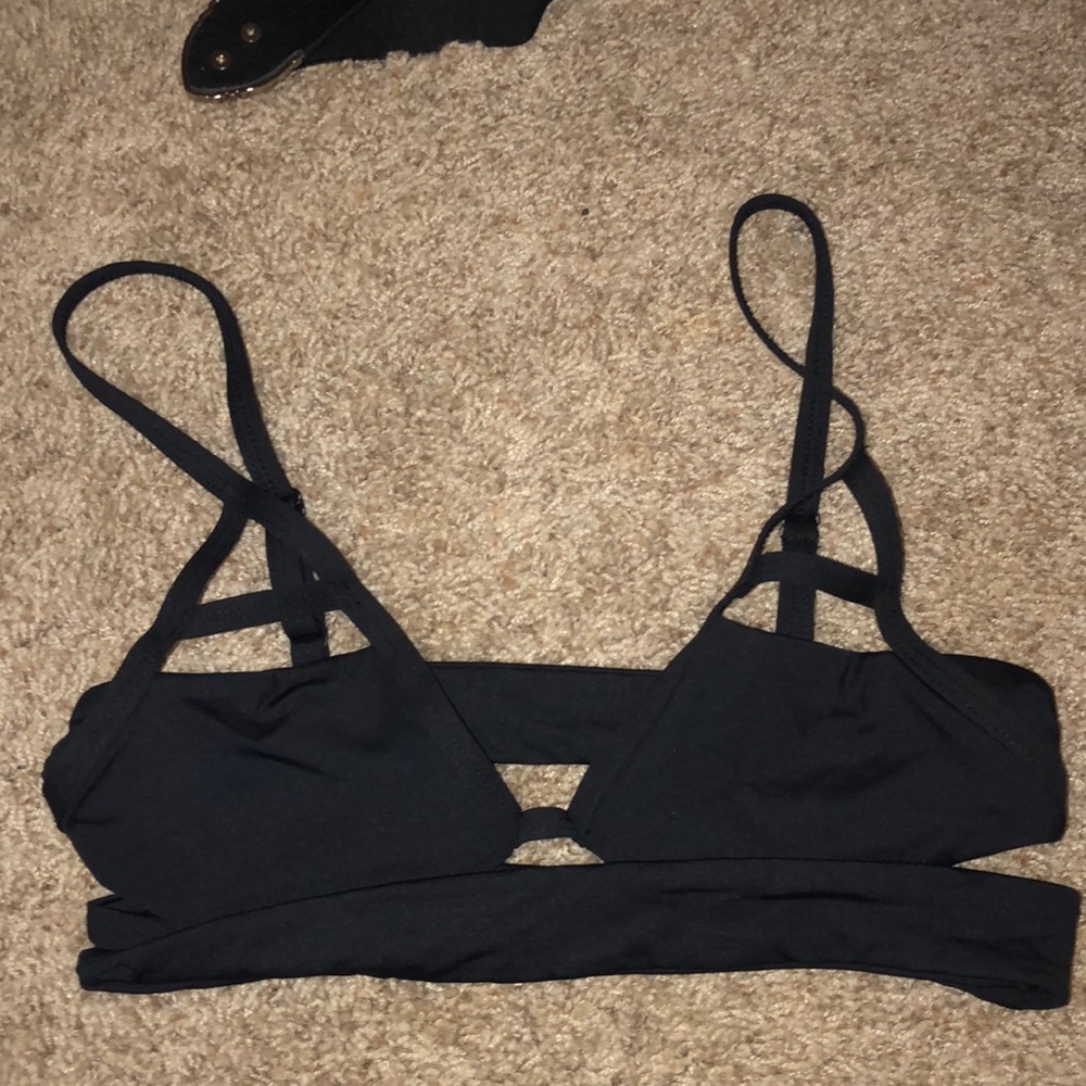 Super cute black swim top